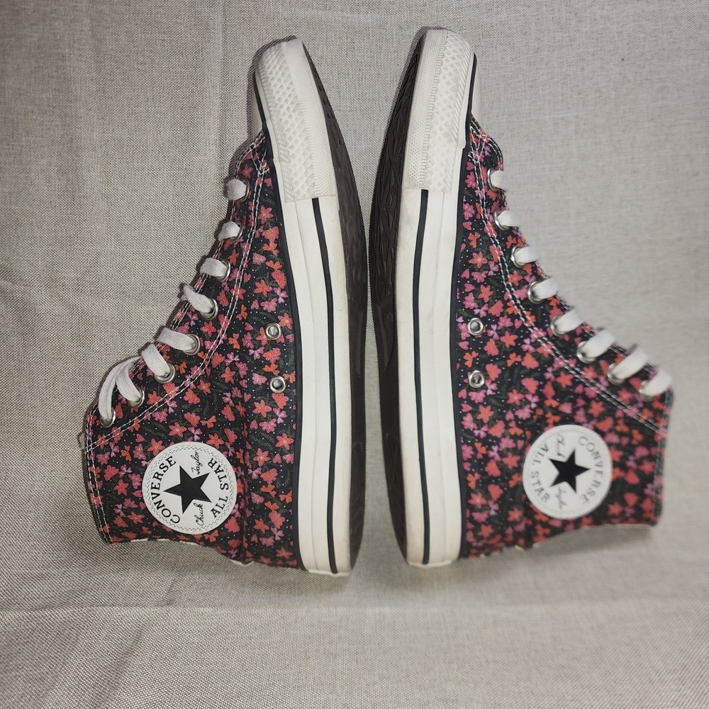 Converse Chuck Taylor All Star Twisted Summer High-Top Sneakers 8.5 Floral Zebra - Picture 5 of 10